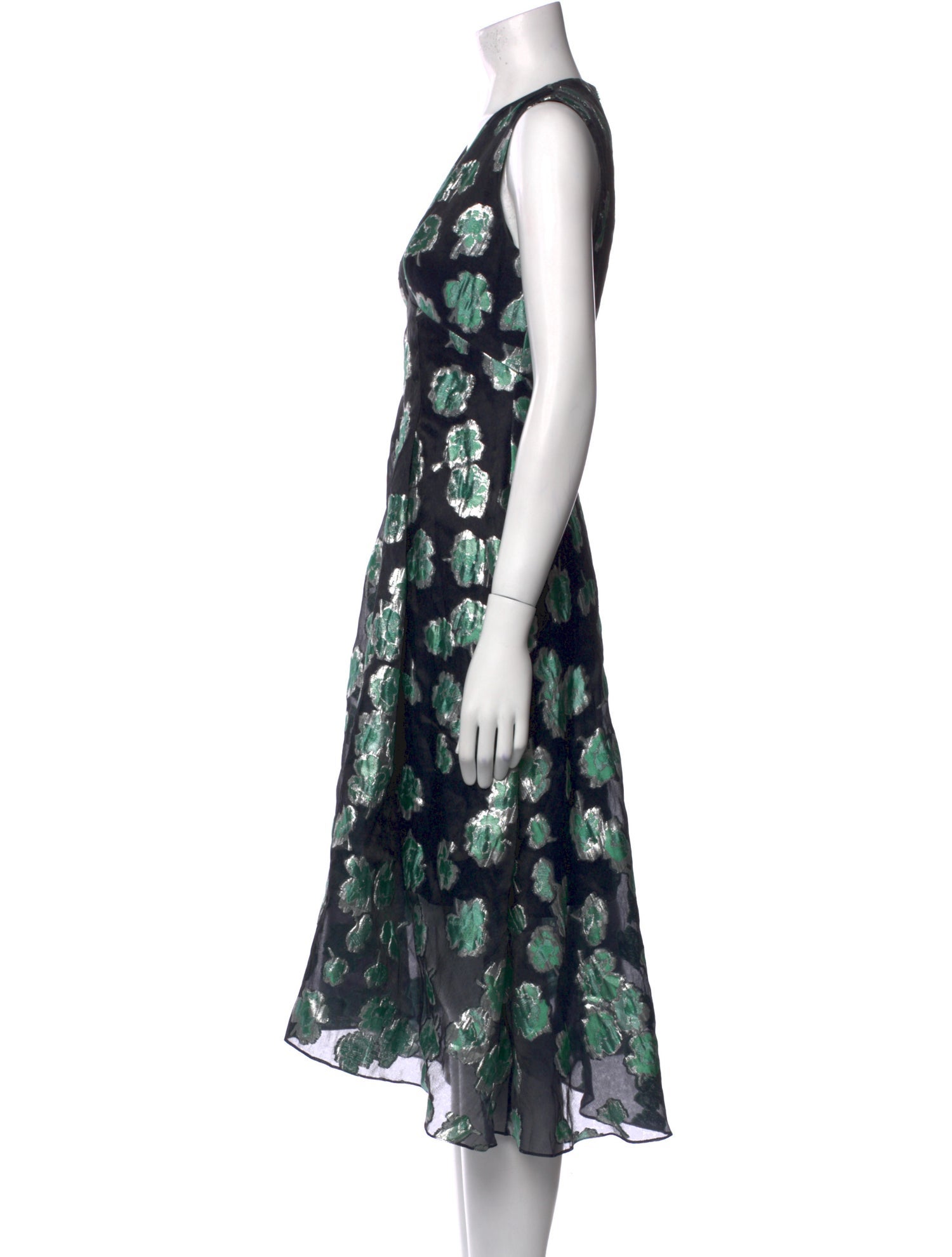 Lela Rose Silk Midi Length Dress