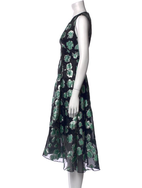 Lela Rose Silk Midi Length Dress