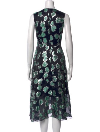 Lela Rose Silk Midi Length Dress