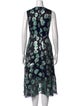 Lela Rose Silk Midi Length Dress