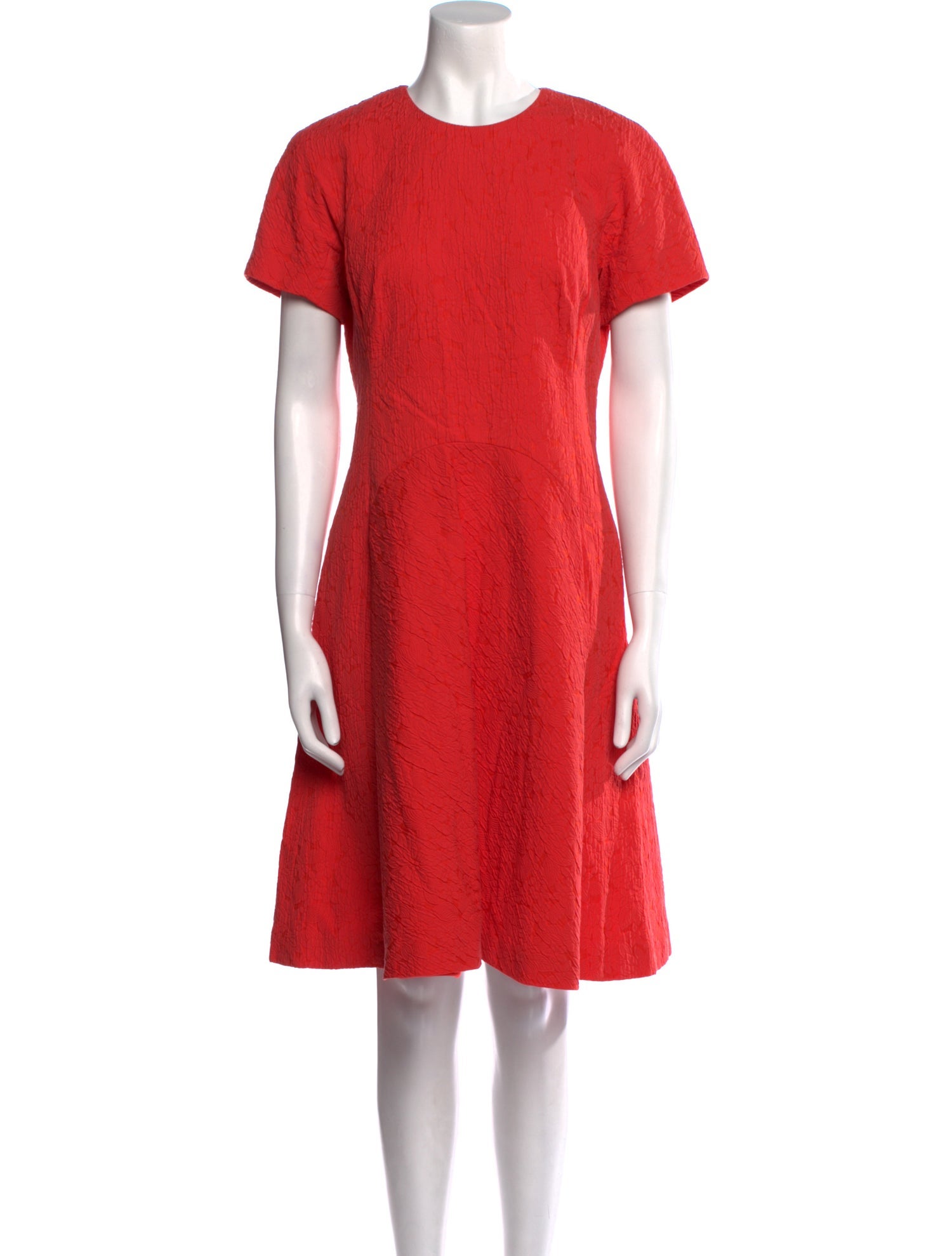 Lela Rose Crew Neck Knee-Length Dress