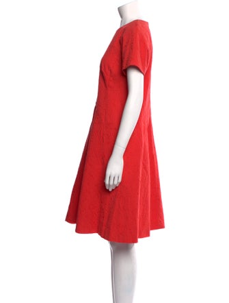 Lela Rose Crew Neck Knee-Length Dress