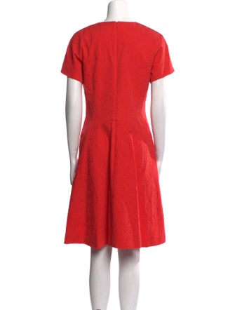 Lela Rose Crew Neck Knee-Length Dress
