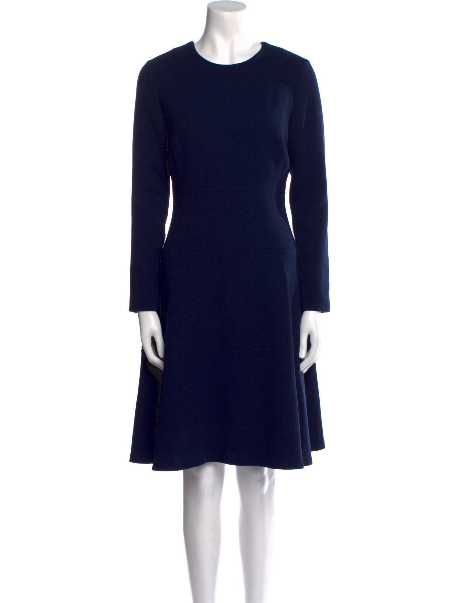 Lela Rose Crew Neck Knee-Length Dress