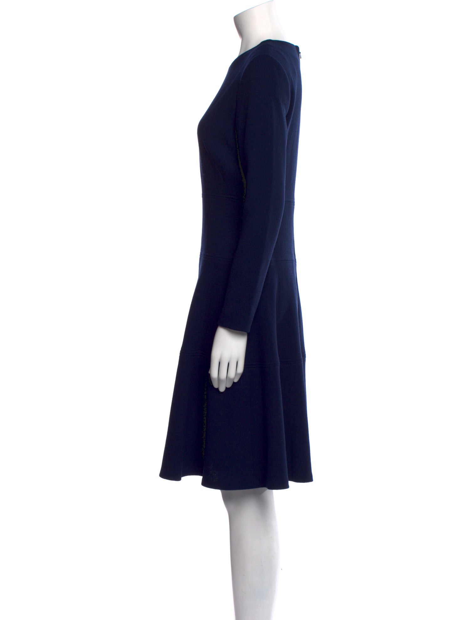 Lela Rose Crew Neck Knee-Length Dress