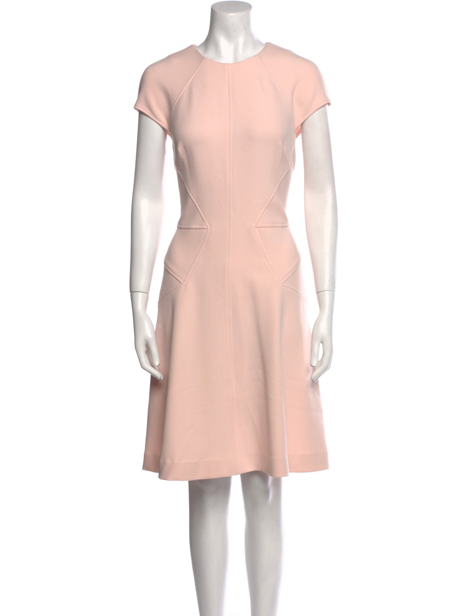 Lela Rose Crew Neck Knee-Length Dress