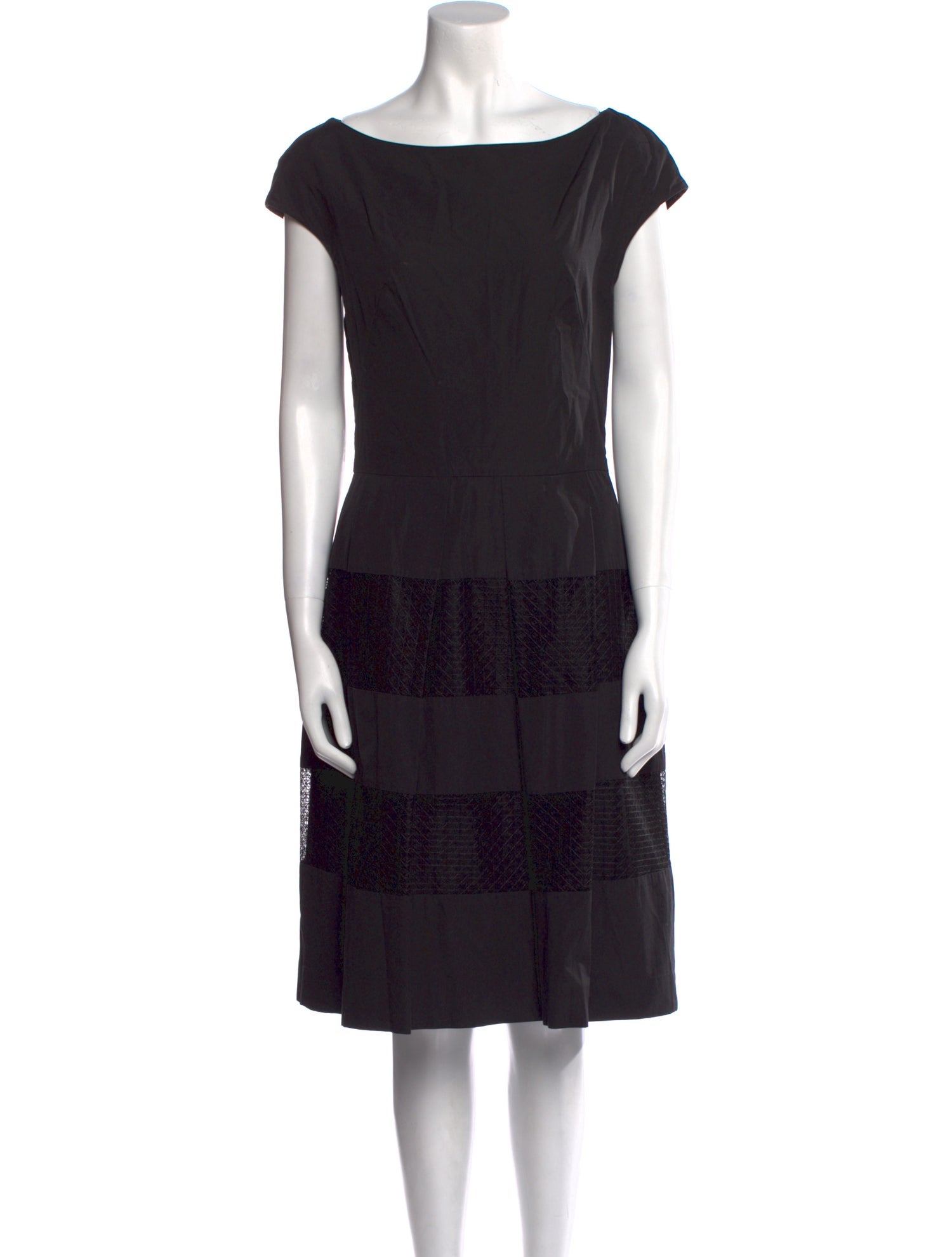 Lela Rose Bateau Neckline Knee-Length Dress