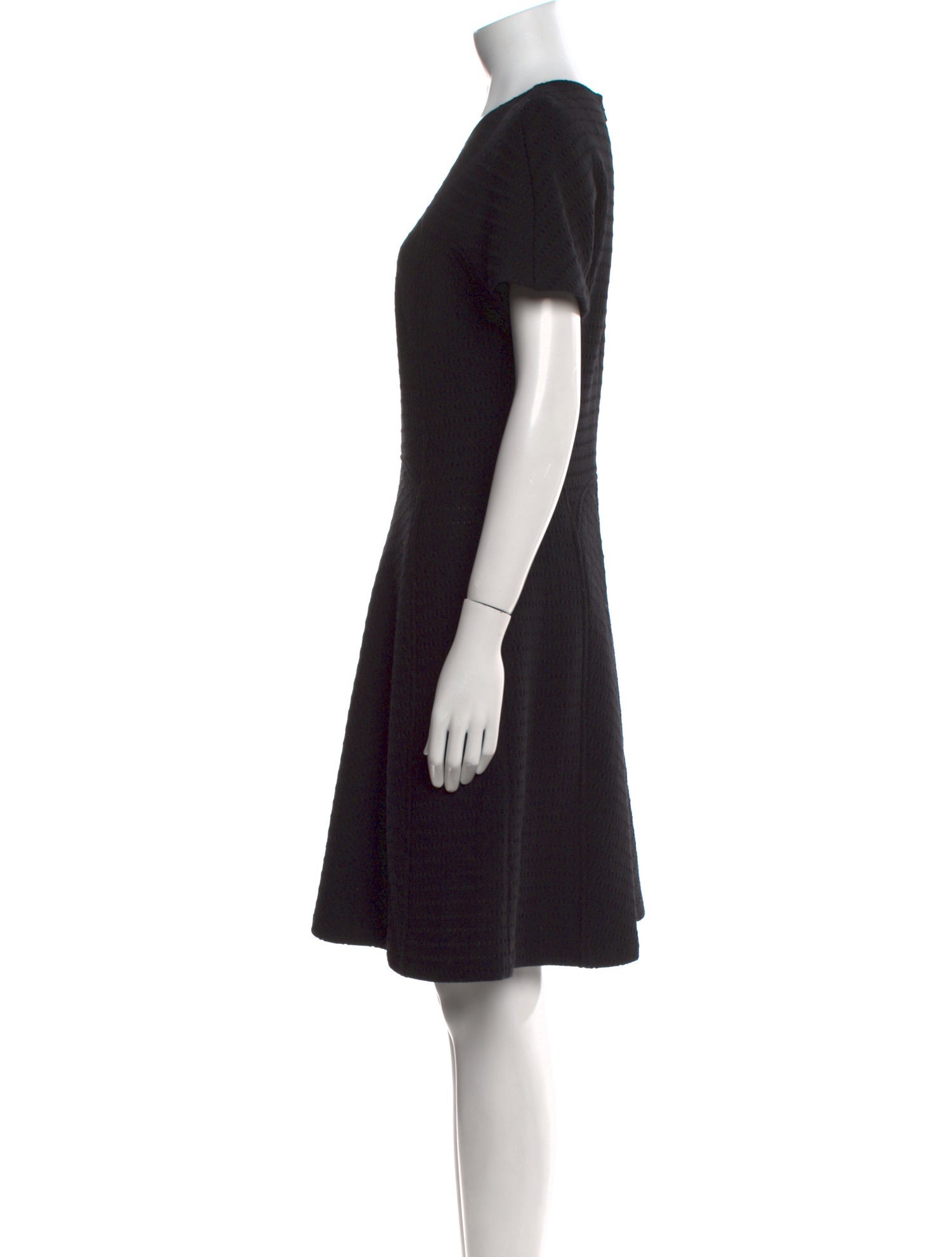 Lela Rose Crew Neck Knee-Length Dress