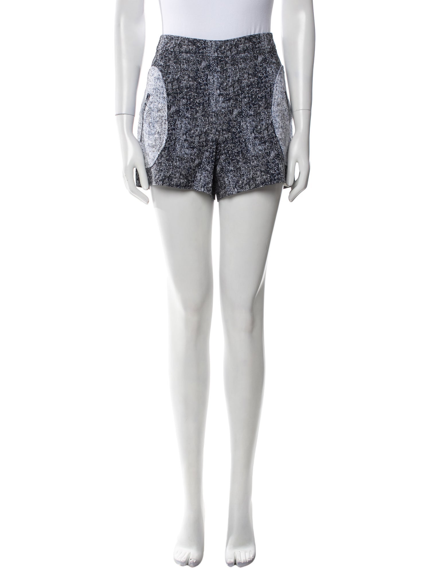 Lela Rose Colorblock Pattern Mini Shorts