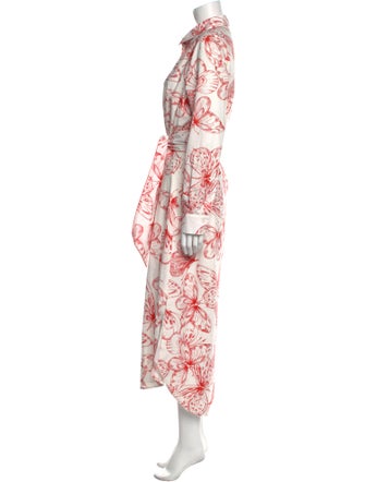 Lela Rose Printed Long Dress