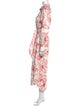 Lela Rose Printed Long Dress