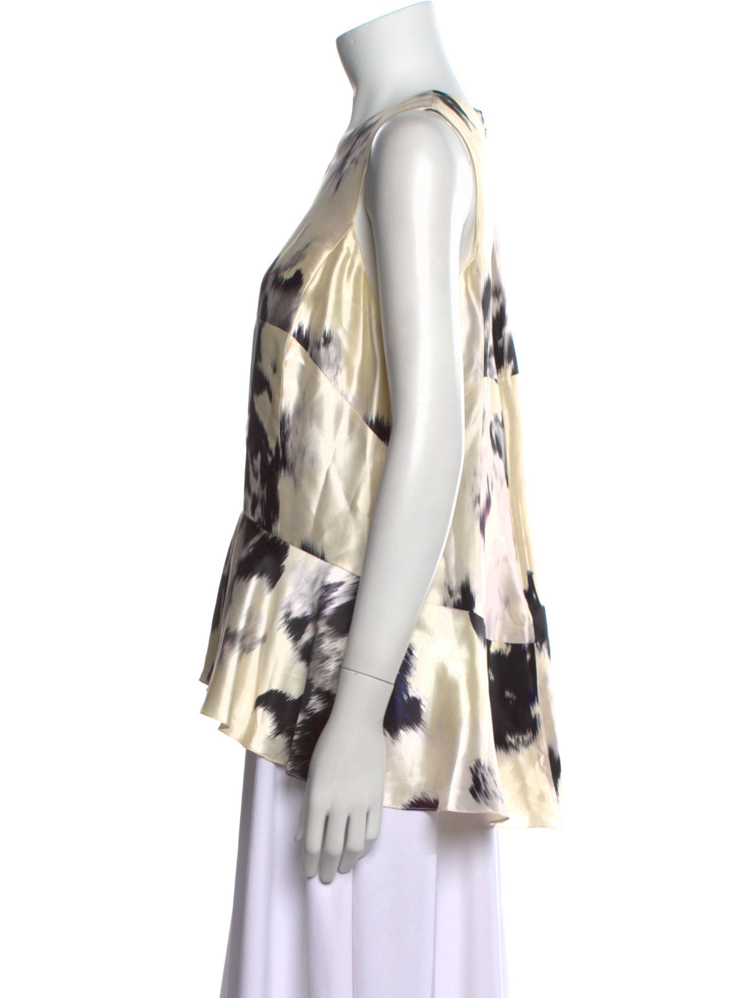 Lela Rose Silk Printed Blouse