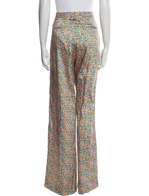 Lela Rose Floral Print Wide Leg Pants