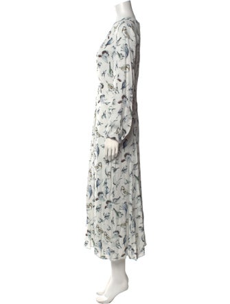 Lela Rose Printed Long Dress
