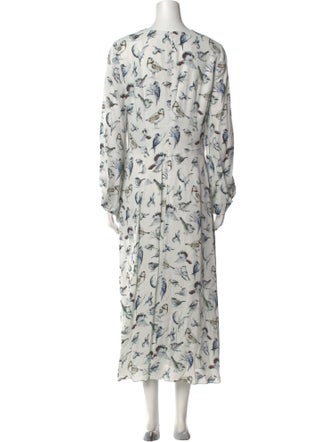 Lela Rose Printed Long Dress
