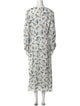 Lela Rose Printed Long Dress