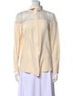 Lela Rose Silk Mock Neck Blouse