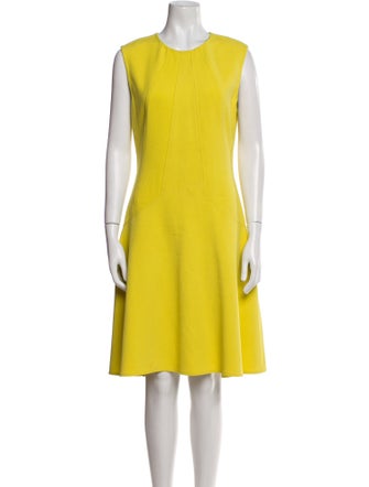 Lela Rose Crew Neck Knee-Length Dress