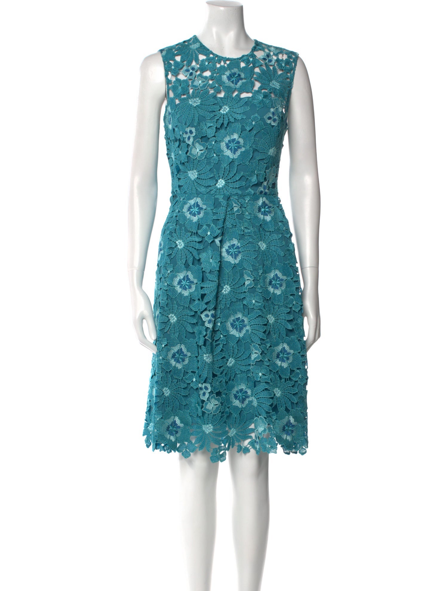 Lela Rose Lace Pattern Knee-Length Dress