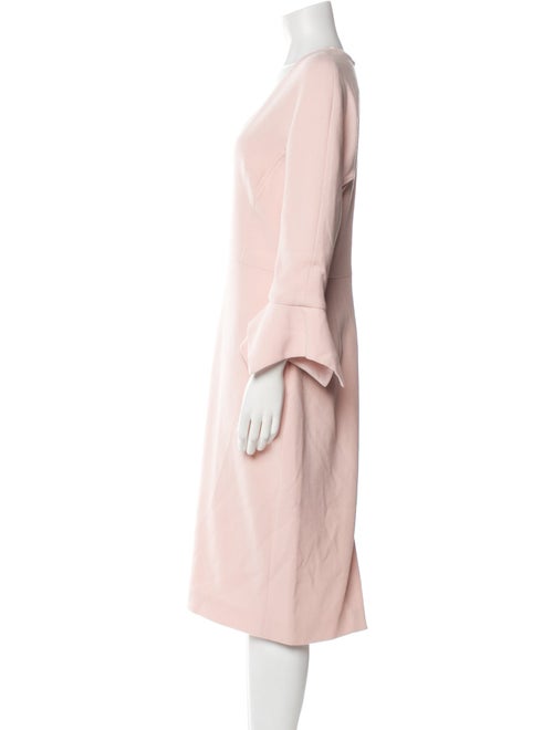 Lela Rose Wool Midi Length Dress