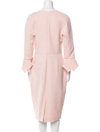 Lela Rose Wool Midi Length Dress