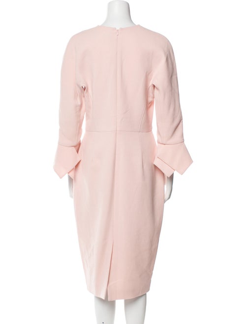 Lela Rose Wool Midi Length Dress