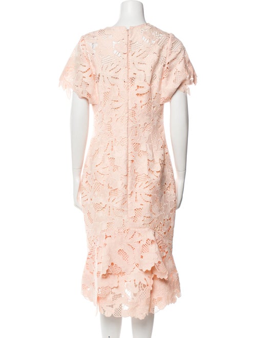 Lela Rose Lace Pattern Midi Length Dress