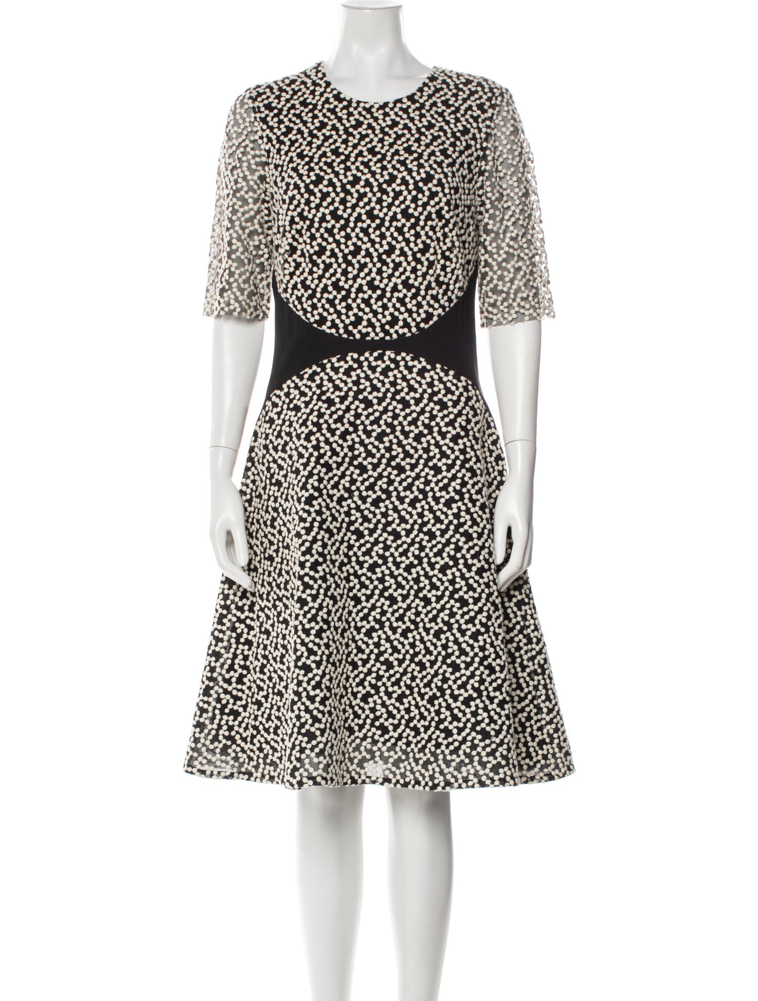 Lela Rose Printed Midi Length Dress