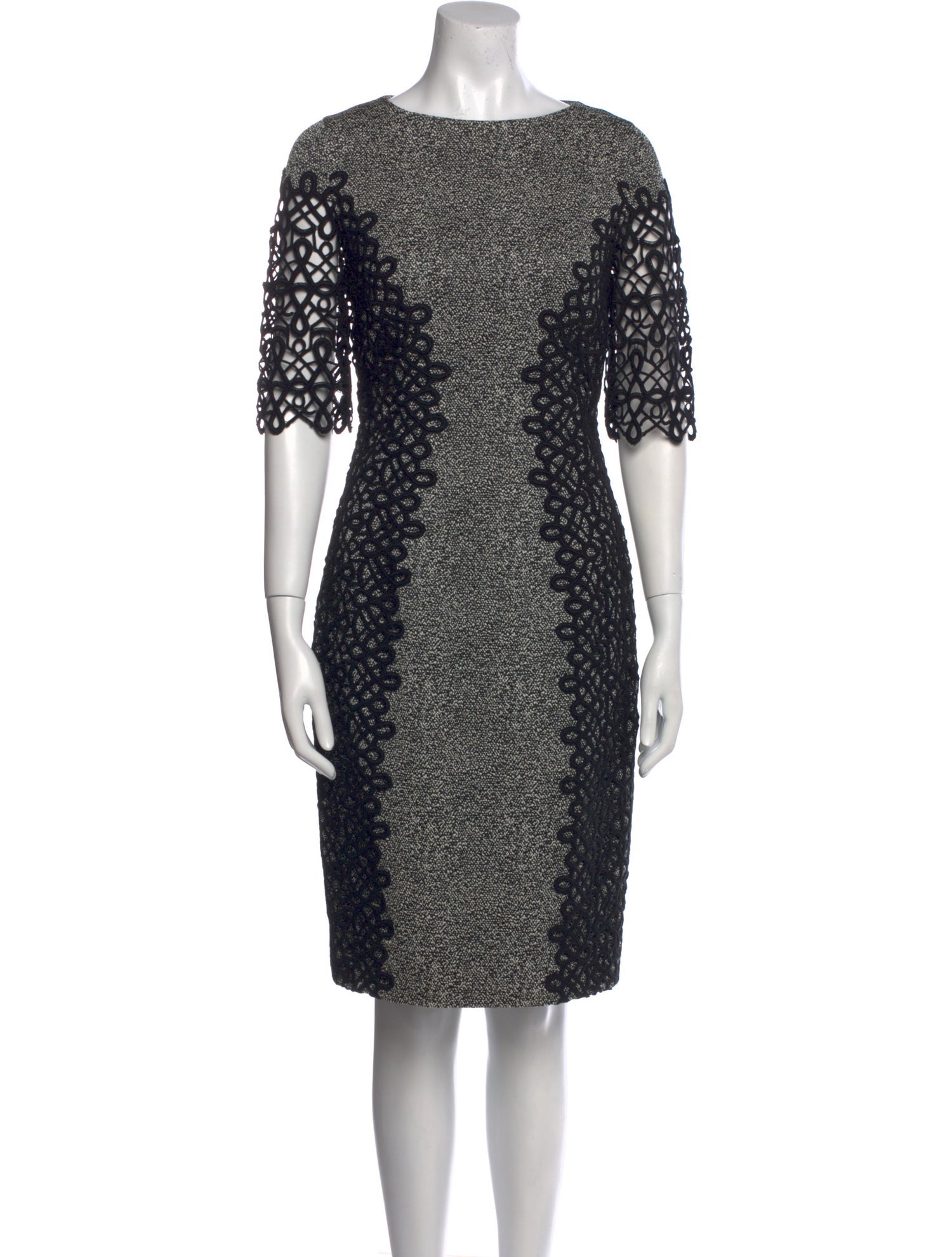 Lela Rose Bateau Neckline Knee-Length Dress