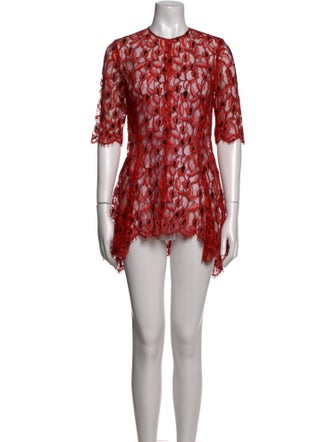 Lela Rose Printed Mini Dress