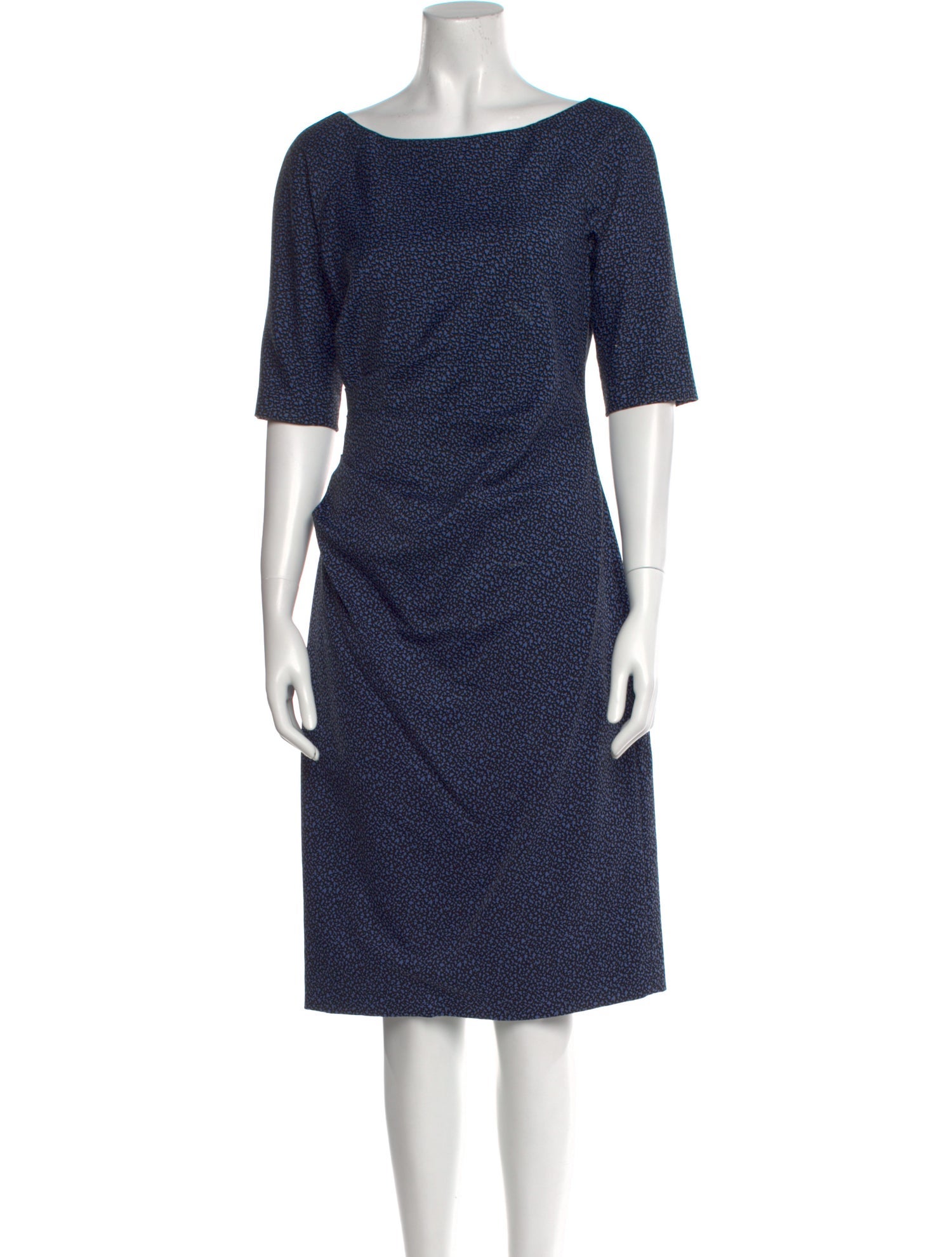 Lela Rose Bateau Neckline Midi Length Dress