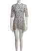 Lela Rose Lace Pattern Mini Dress