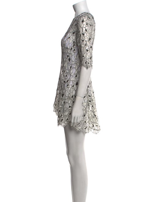 Lela Rose Lace Pattern Mini Dress