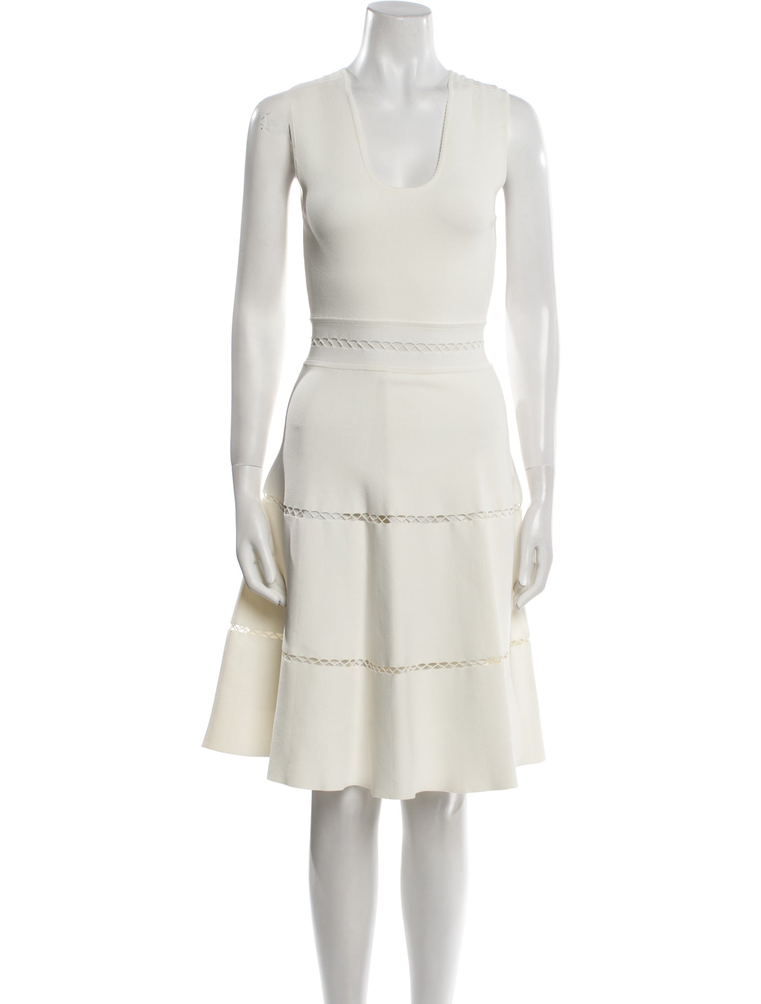 Lela Rose Scoop Neck Knee-Length Dress