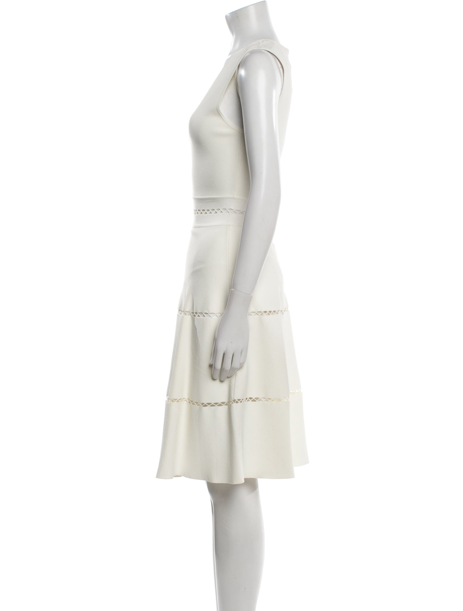 Lela Rose Scoop Neck Knee-Length Dress