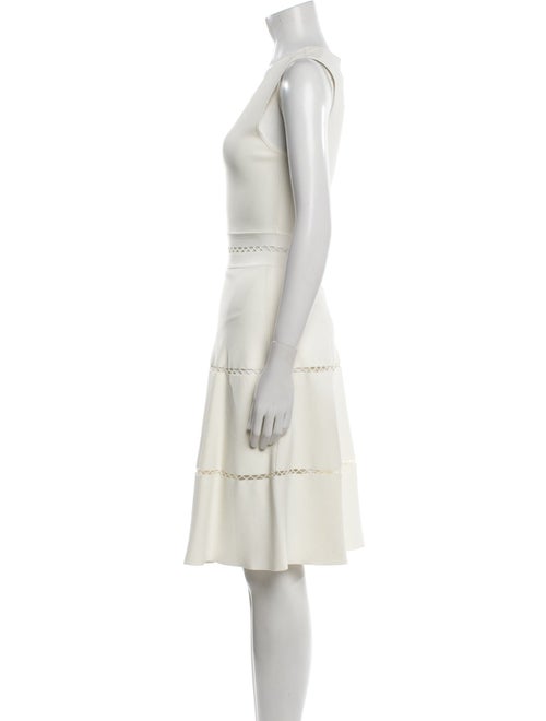 Lela Rose Scoop Neck Knee-Length Dress