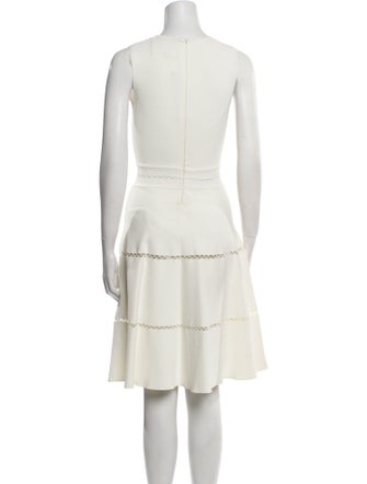 Lela Rose Scoop Neck Knee-Length Dress