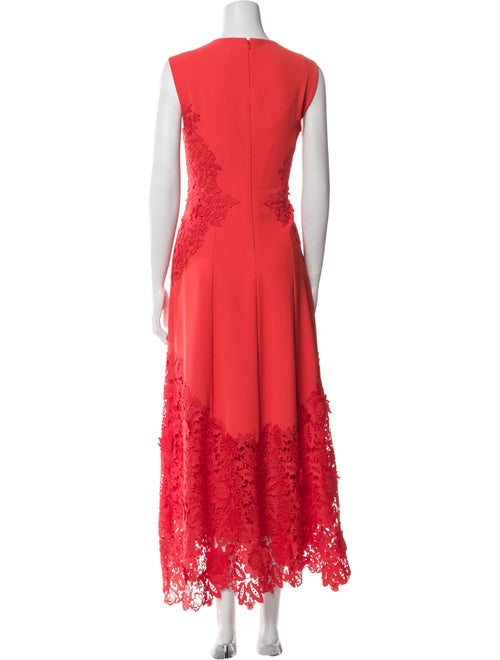Lela Rose V-Neck Long Dress