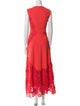 Lela Rose V-Neck Long Dress