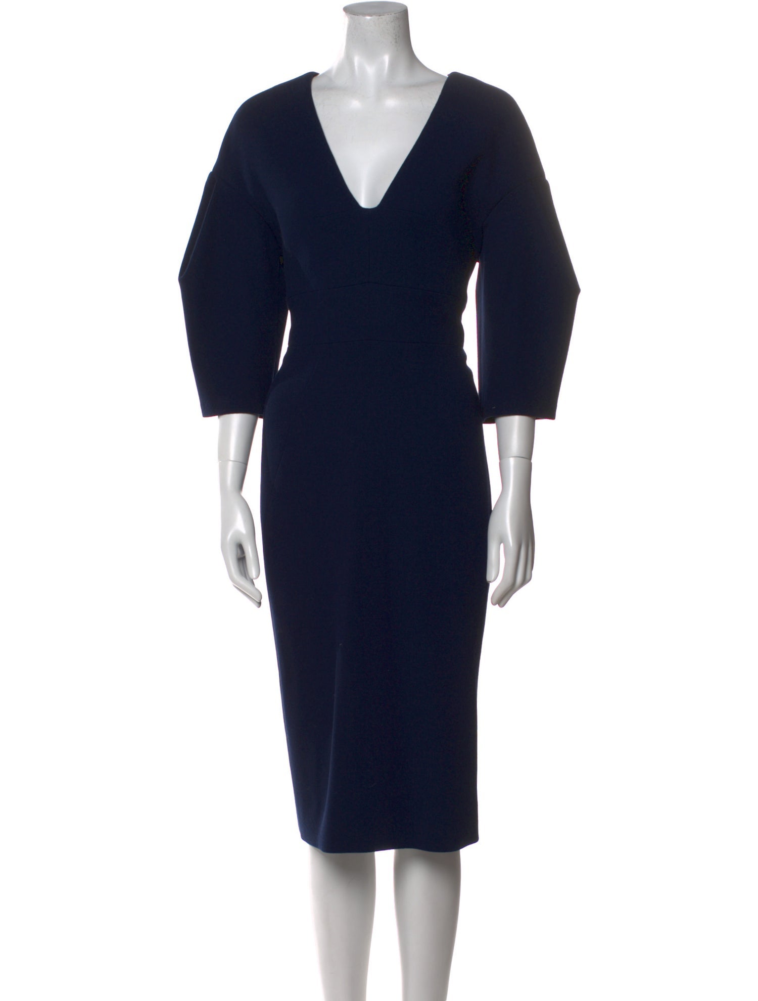 Lela Rose Virgin Wool Midi Length Dress