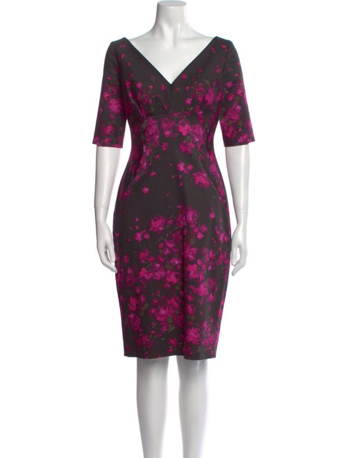 Lela Rose Silk Knee-Length Dress