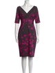 Lela Rose Silk Knee-Length Dress