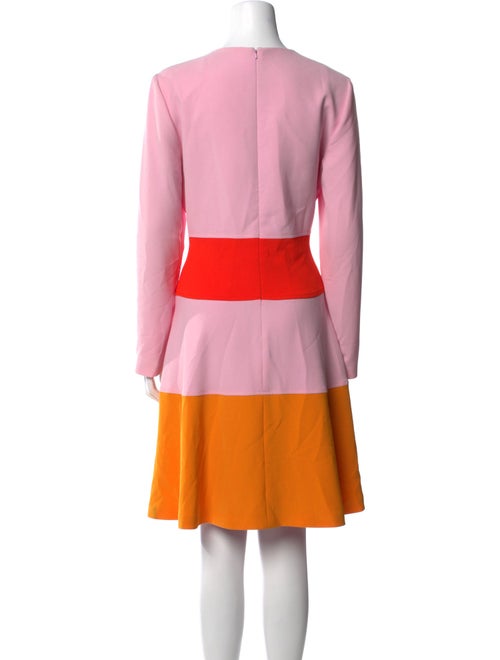 Lela Rose Colorblock Pattern Knee-Length Dress