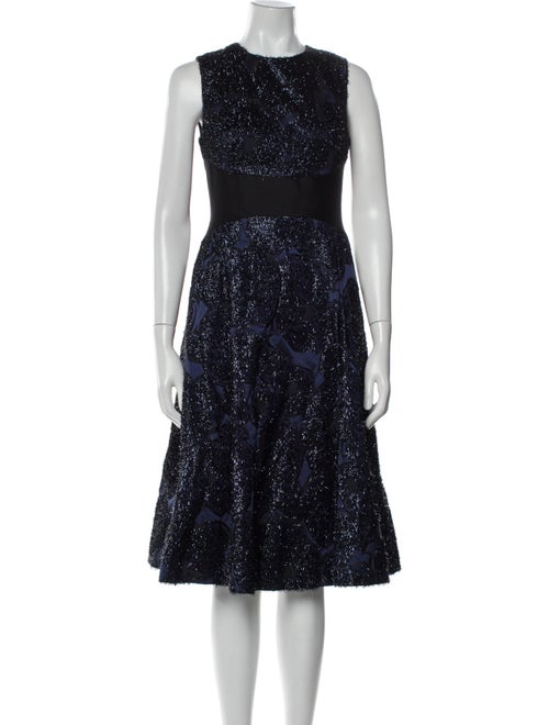 Lela Rose Silk Midi Length Dress