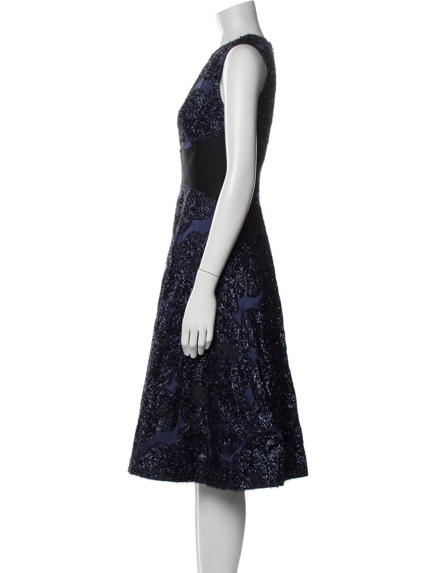 Lela Rose Silk Midi Length Dress