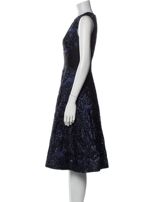 Lela Rose Silk Midi Length Dress