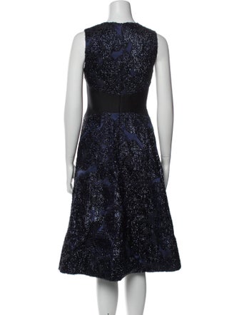 Lela Rose Silk Midi Length Dress