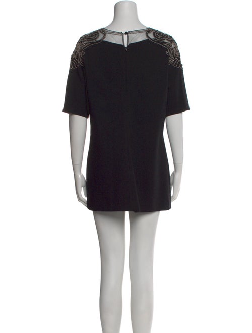 Lela Rose Bateau Neckline Mini Dress