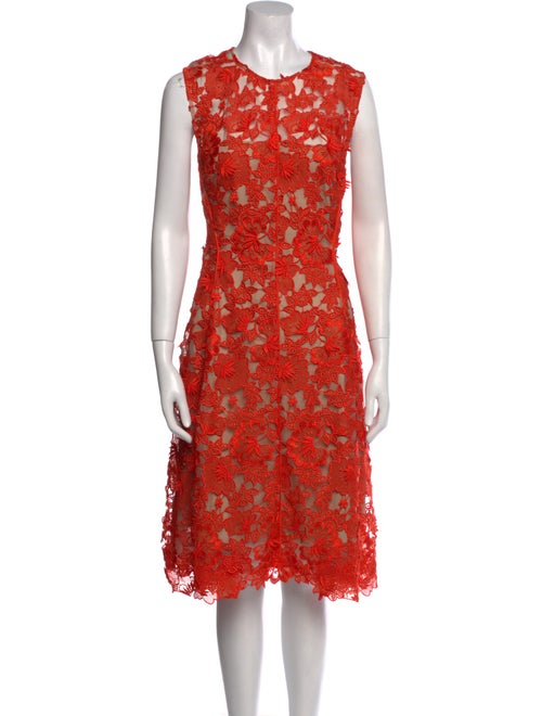 Lela Rose Silk Midi Length Dress