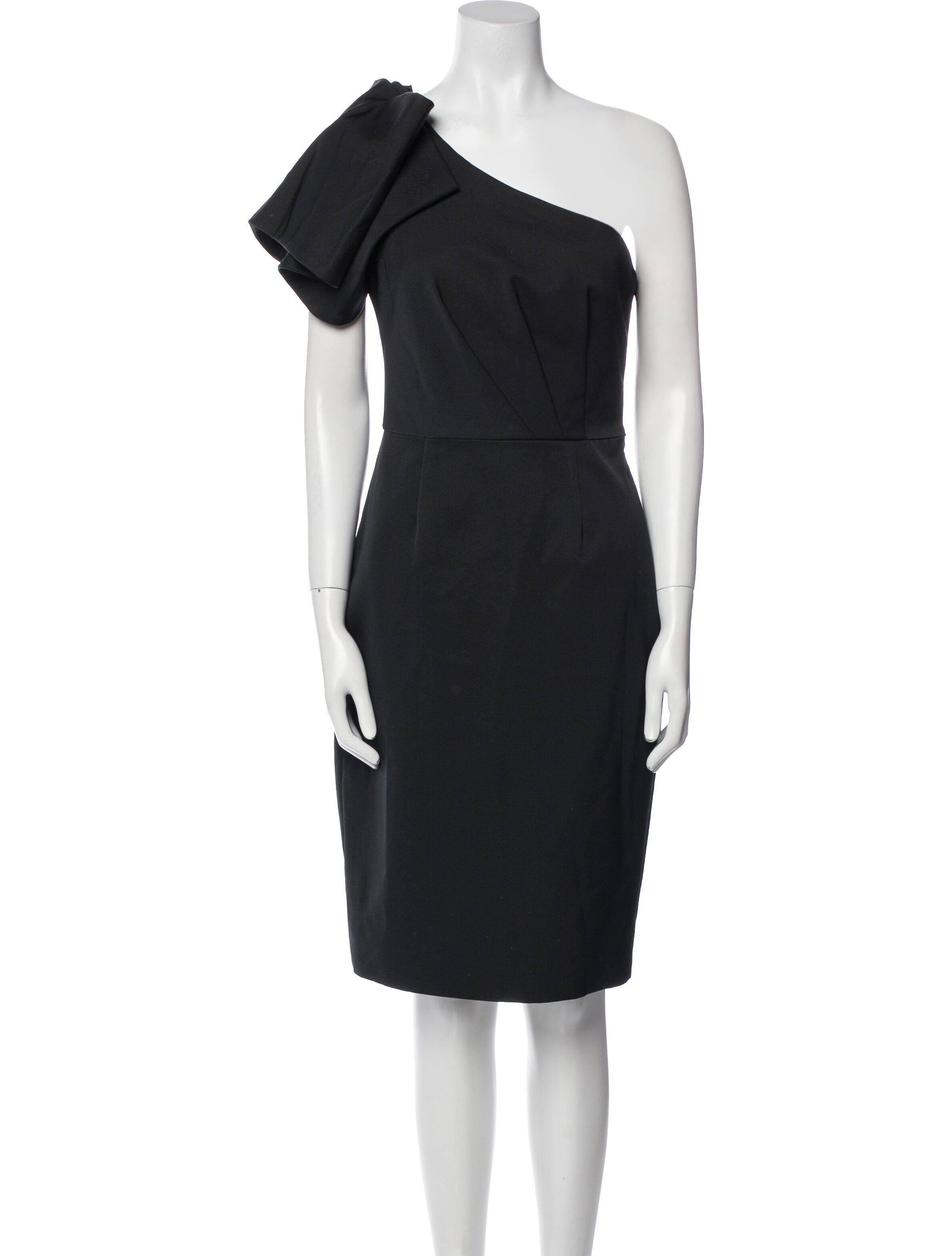 Lela Rose One-Shoulder Midi Length Dress